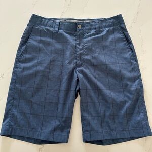 Callaway Golf Short Blue Wais Band Plaid Men Size 32